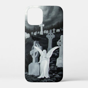 At night on the cemetery - Angel iPhone 12 Mini Case