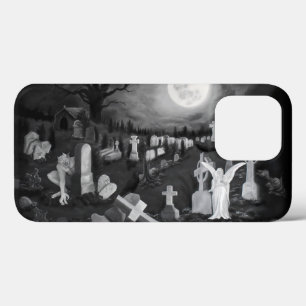 At night on the cemetery - Angel with Devil iPhone 13 Pro Case