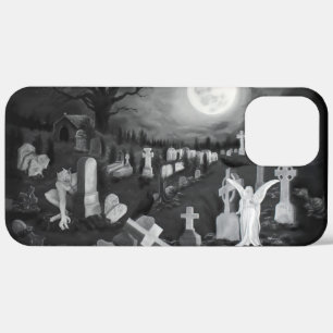 At night on the cemetery - Angel with Devil iPhone 12 Pro Max Case