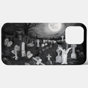 At night on the cemetery - Angel with Devil iPhone 13 Pro Max Case