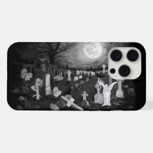 At night on the cemetery - Angel with Devil iPhone 15 Pro Max Case