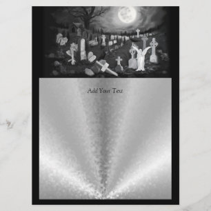At night on the cemetery - Angel with Devil Menu