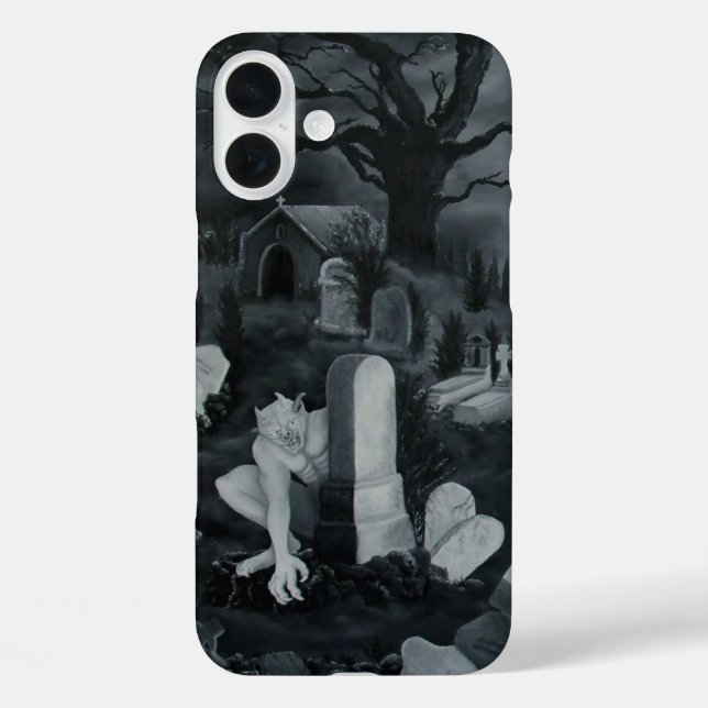 At night on the cemetery - Devil Case-Mate iPhone Case (Back)