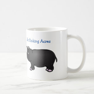 At Oinking Acres, Black Mini Pig Mug