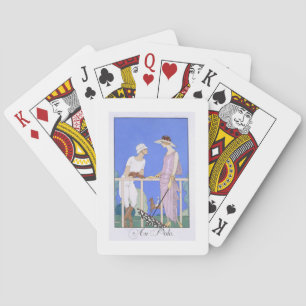 At Polo, 1920-29 (pochoir print) Playing Cards