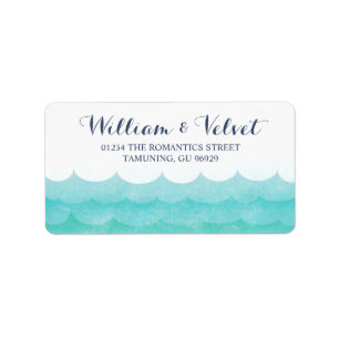 At Sea Nautical Wedding Labels