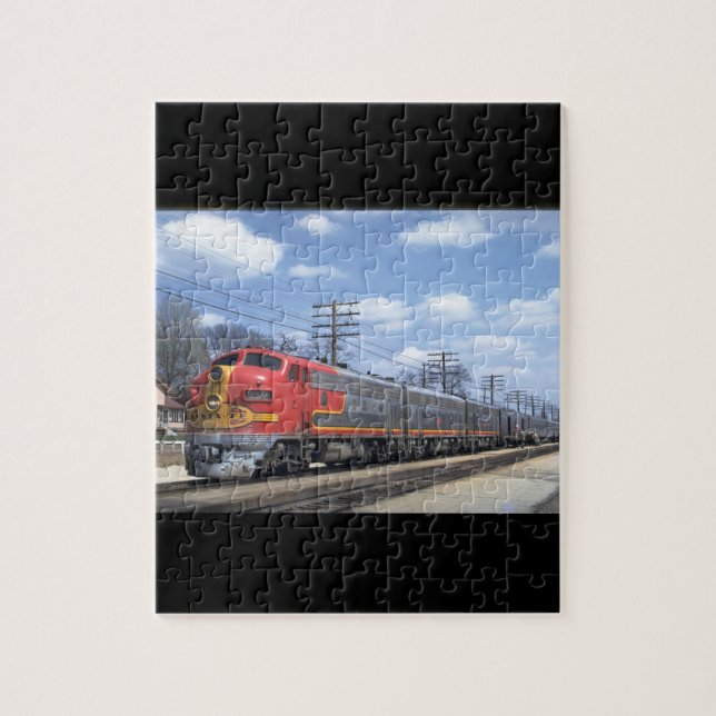 AT&SF EMD F-7 #342_Trains Jigsaw Puzzle (Vertical)