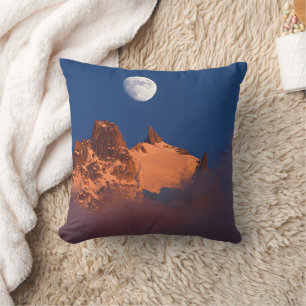At Sunrise   Aiguille du Plan Chamonix, France Cushion