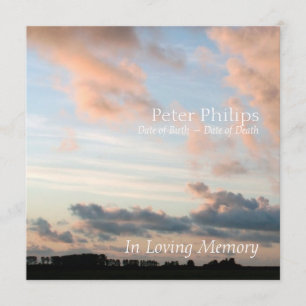 At Sunset 3 Peaceful Memorial Service Announcement