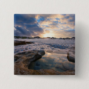 At Sunset In A Puddle 15 Cm Square Badge