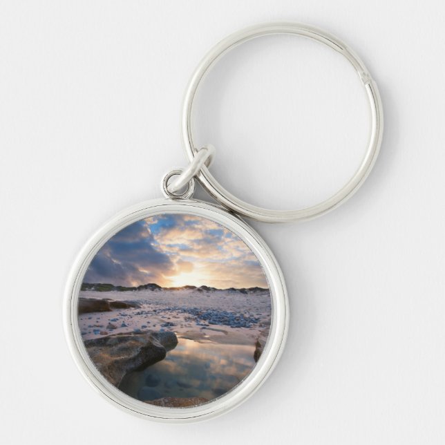 At Sunset In A Puddle Key Ring (Front)