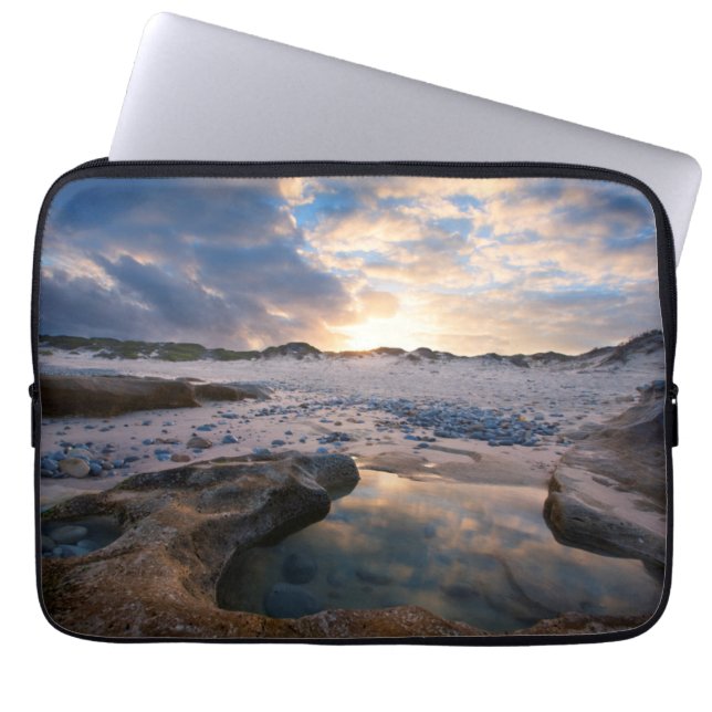 At Sunset In A Puddle Laptop Sleeve (Front)