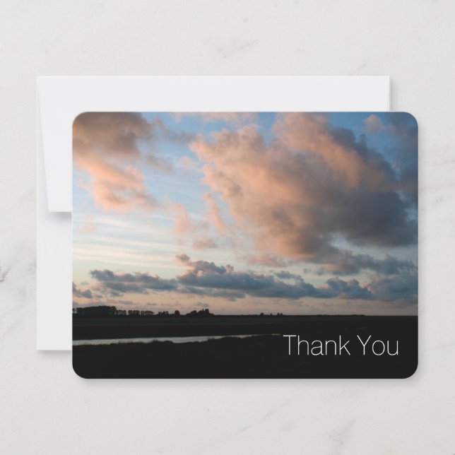 At Sunset Peaceful Sky 2 Sympathy Thank You (Front)