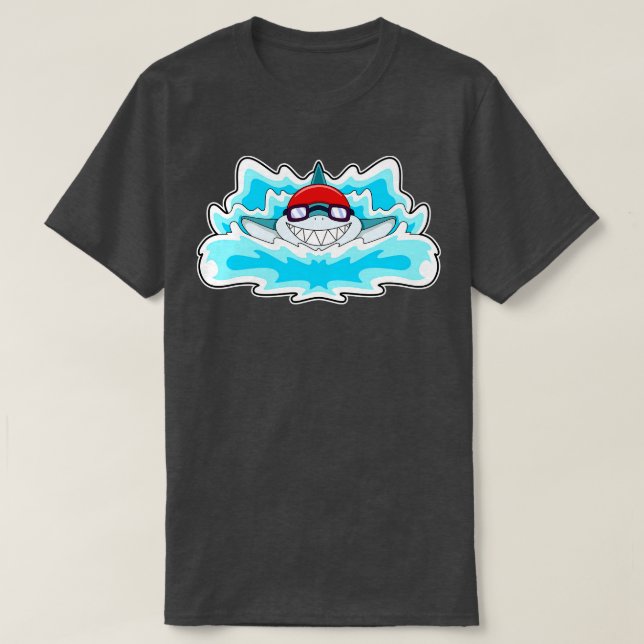 at Swimming with Swimming goggles T-Shirt (Design Front)