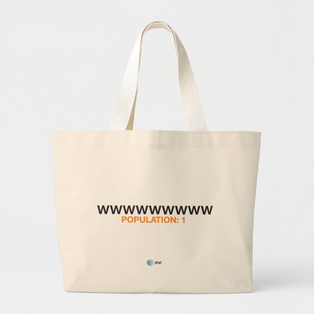 AT&T population bag. Large Tote Bag (Front)