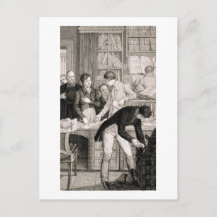 At the Bank, c.1800 (engraving) Postcard