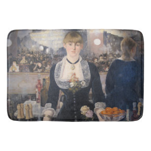 At the bar of the follies-bergere Edouard Manet Bath Mat