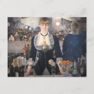 At the bar of the follies-bergere Edouard Manet Postcard