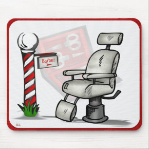 At The Barber Shop Mouse Pad