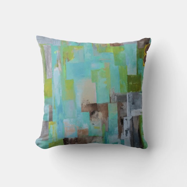 At the Beach 16 x 16 Poly Throw Pillow (Front)