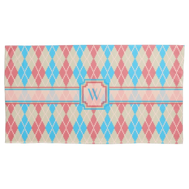 At the Beach Argyle Pillow Case (Front)