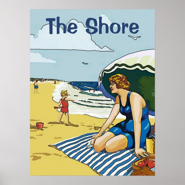 At The Beach, edit text Poster (Front)