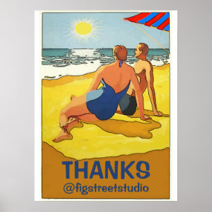 At The Beach, edit text Poster