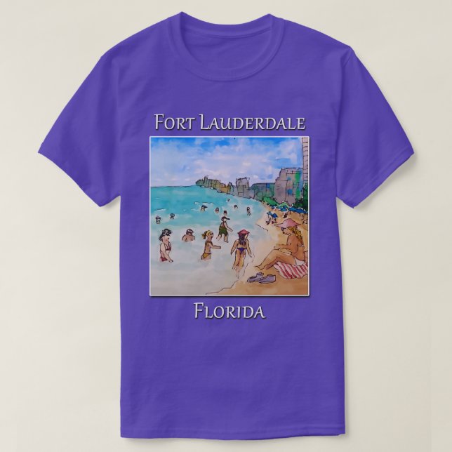 At the beach Fort Lauderdale Florida TShirt (Design Front)