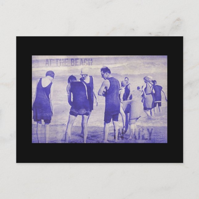 At The Beach In July Postcard (Front)