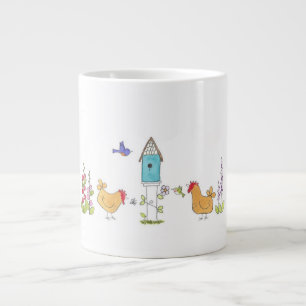 At the Birdhouse Large Coffee Mug