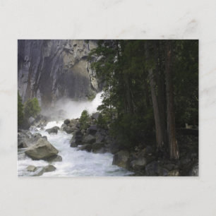 At the bottom of Yosemite Falls Postcard