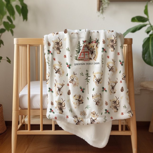At the Cabin | Family Name Christmas Blanket (Creator Uploaded)