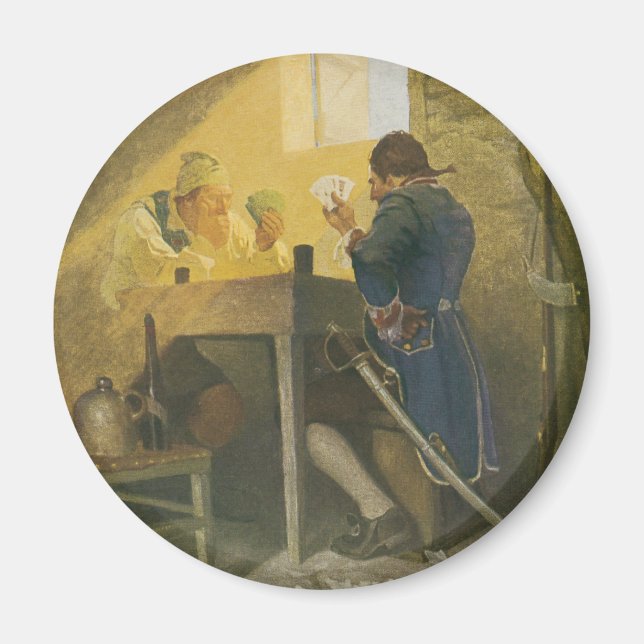 At the Cards in Cluny’s Cage by NC Wyeth Magnet (Front)