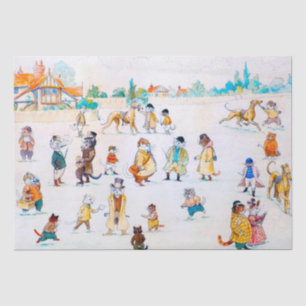 At the Cat-Town Races, Louis Wain Tissue Paper
