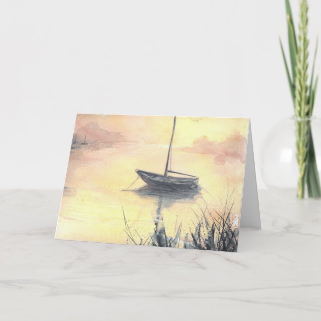 At the Cove Sailboat Blank Greeting Card (Front)