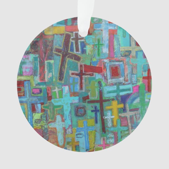 At the Cross Acrylic Ornament (Front)