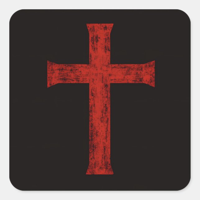 At The Cross  Square Sticker (Front)