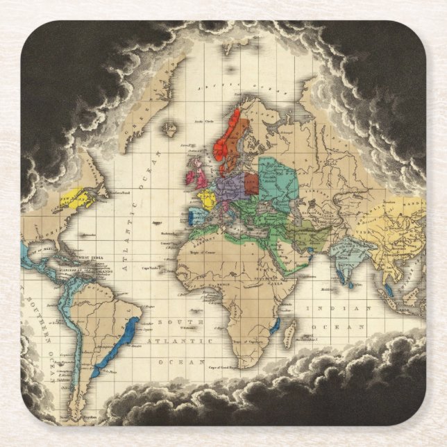 At The Death of Charles V 1551 Square Paper Coaster (Front)