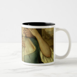At the Dentist (oil on canvas) Two-Tone Coffee Mug