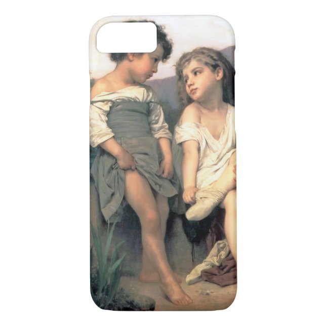 At the Edge of the Brook, Bouguereau Case-Mate iPhone Case (Back)