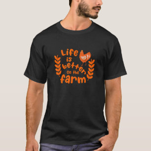 At The Farm Agriculture Tractor Driving Farm T-Shirt
