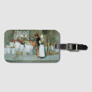 At The Florist by Childe Hassam, Vintage Fine Art Luggage Tag