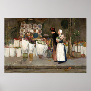 At the Florist by Frederick Childe Hassam Poster