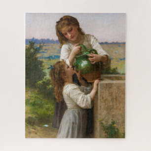 At The Fountain by William Adolphe Bouguereau Jigsaw Puzzle