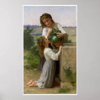 At the Fountain William-Adolphe Bouguereau Poster