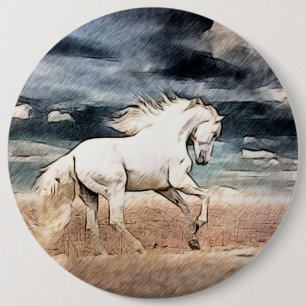 at the gallop 6 cm round badge