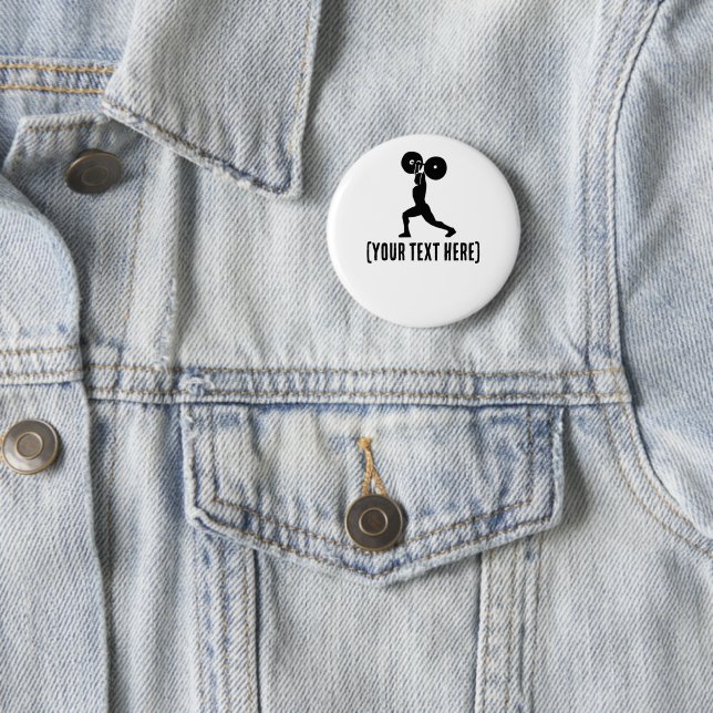 At the gym silouhette | Personal Trainer 6 Cm Round Badge (In Situ)