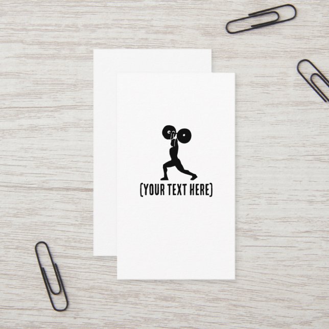 At the gym silouhette | Personal Trainer Business Card (Front/Back In Situ)