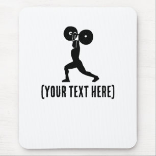 At the gym silouhette Personal Trainer Mouse Pad
