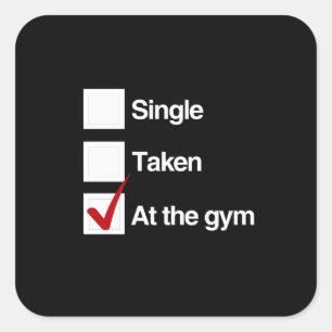 AT THE GYM SQUARE STICKER